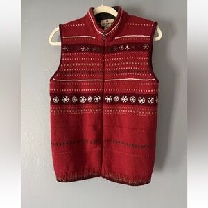 Vintage Woolrich Womens Vest Size M Red